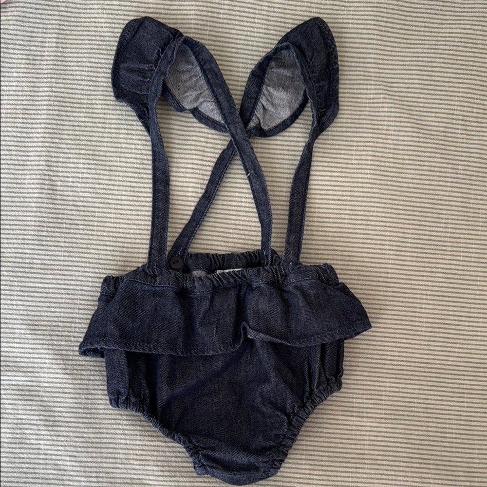 Dark Denim Baby Romper